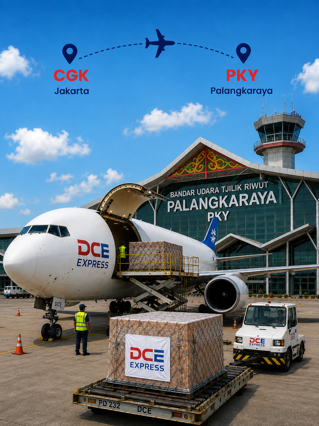 Pengiriman cargo udara Jakarta ke Palangka Raya