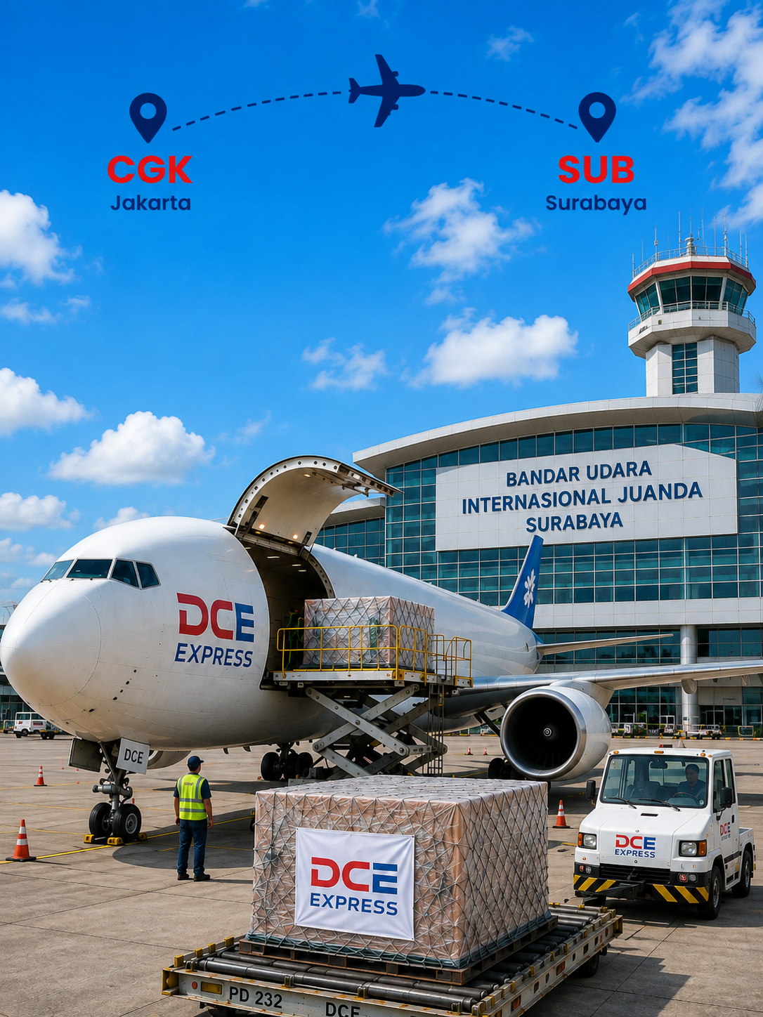 Pengiriman cargo udara Jakarta ke Surabaya