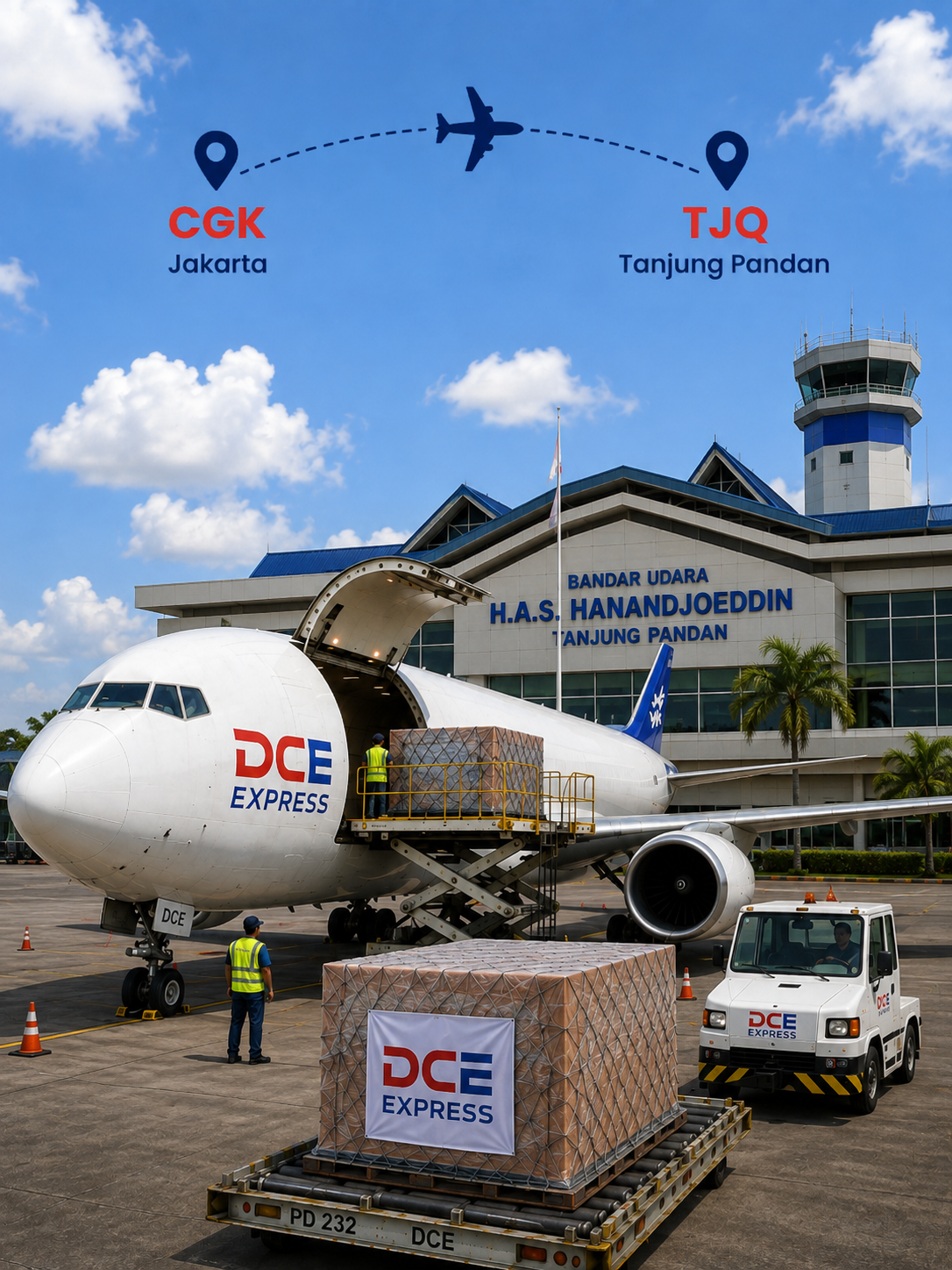 Pengiriman cargo udara Jakarta ke Tanjung Pandan